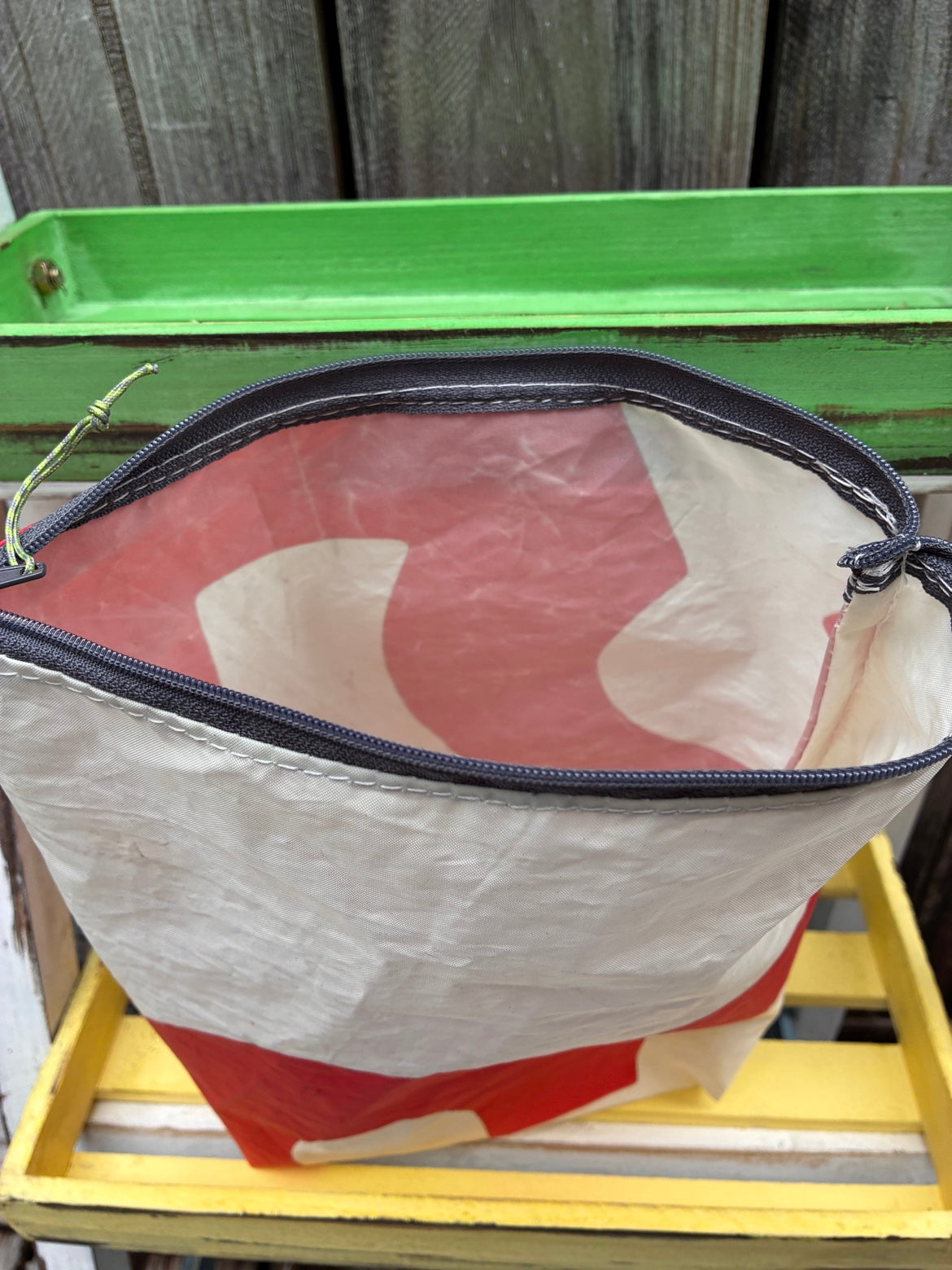 The Windward Pouch – Sailcloth Triangle Pouch | Red 53, Unlined | One of a Kind | Made from Real Sail