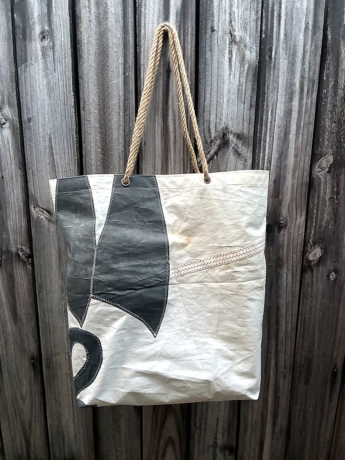 The Haul – Sailcloth Tote | Hunter 42 Sail, Galveston Bay | Made from Real Sail | Nautical Gift