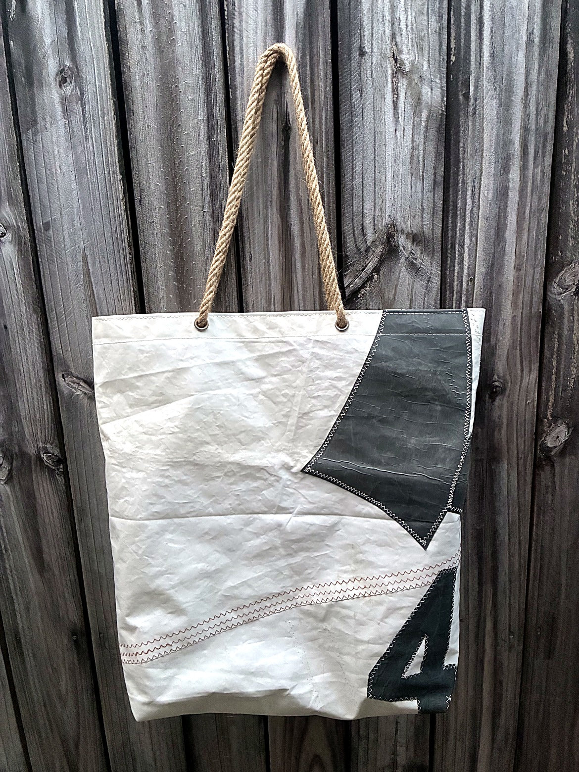 The Haul – Sailcloth Tote | Hunter 42 Sail, Galveston Bay | Made from Real Sail | Nautical Gift