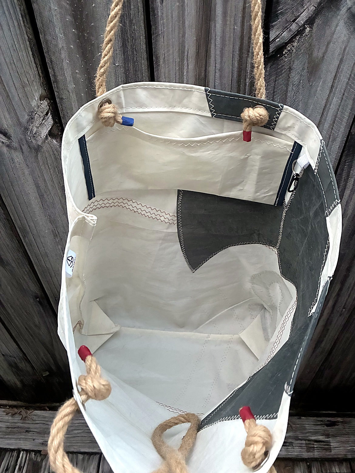 The Haul – Sailcloth Tote | Hunter 42 Sail, Galveston Bay | Made from Real Sail | Nautical Gift