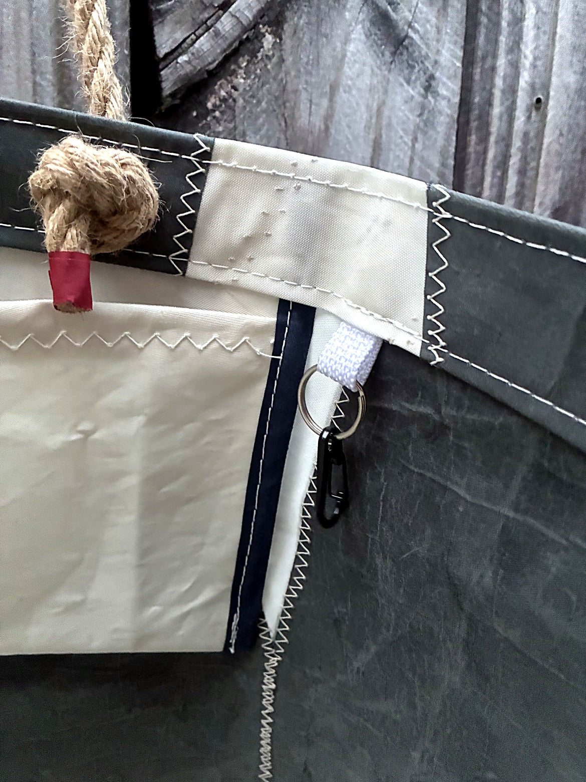 The Haul – Sailcloth Tote | Hunter 42 Sail, Galveston Bay | Made from Real Sail | Nautical Gift