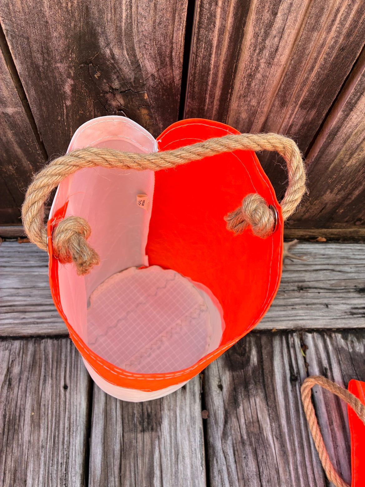 The Spooky Night Watch – Sailcloth Trick-or-Treat Bag | Sunfish Sail, Orange | Halloween Luminary | One of a Kind | Made from Real Sail