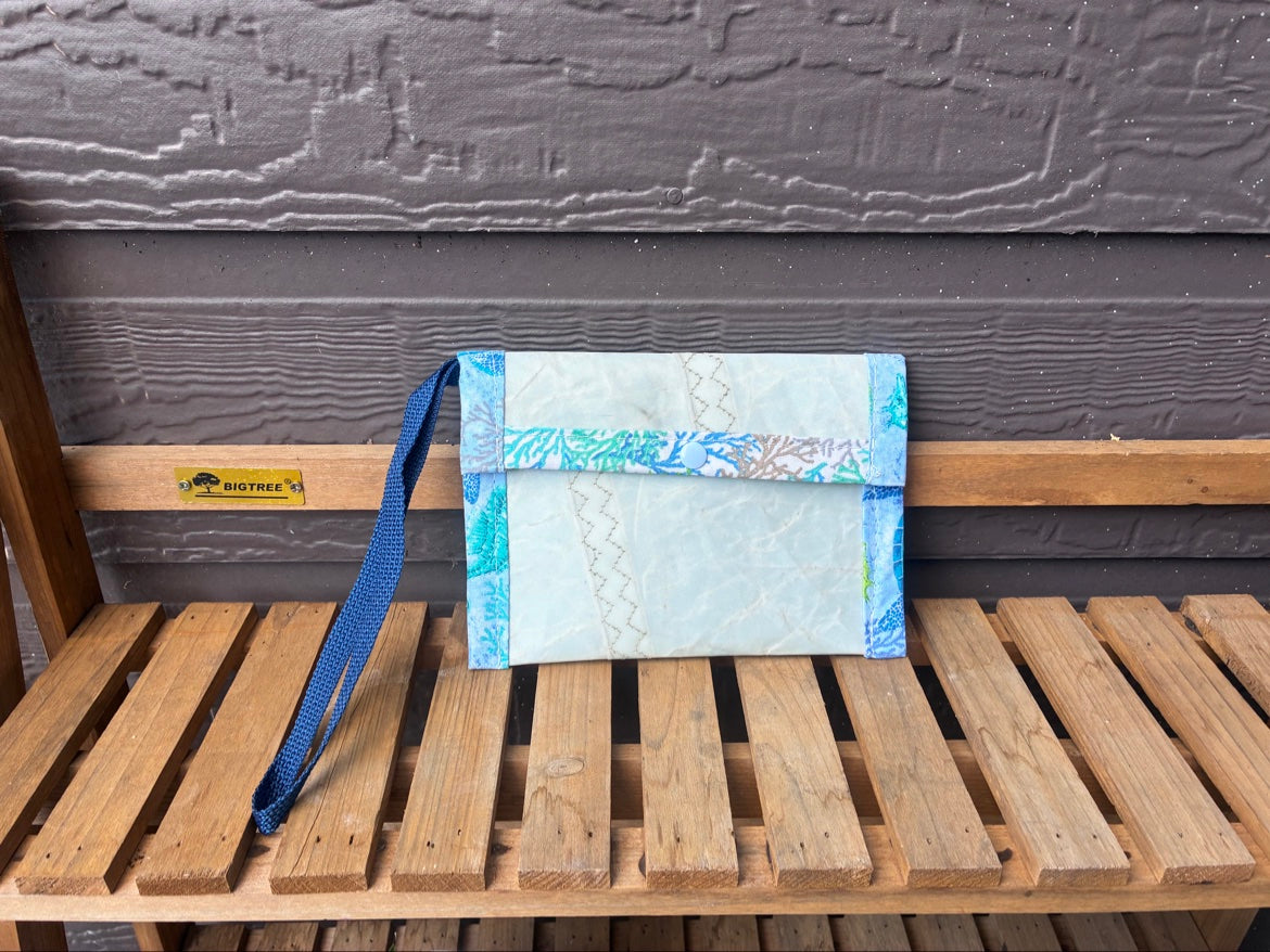 The Travel Wallet – Flat Sailcloth Wallet | J70 Sail, Anchor Lining | One of a Kind | Made from Real Sail