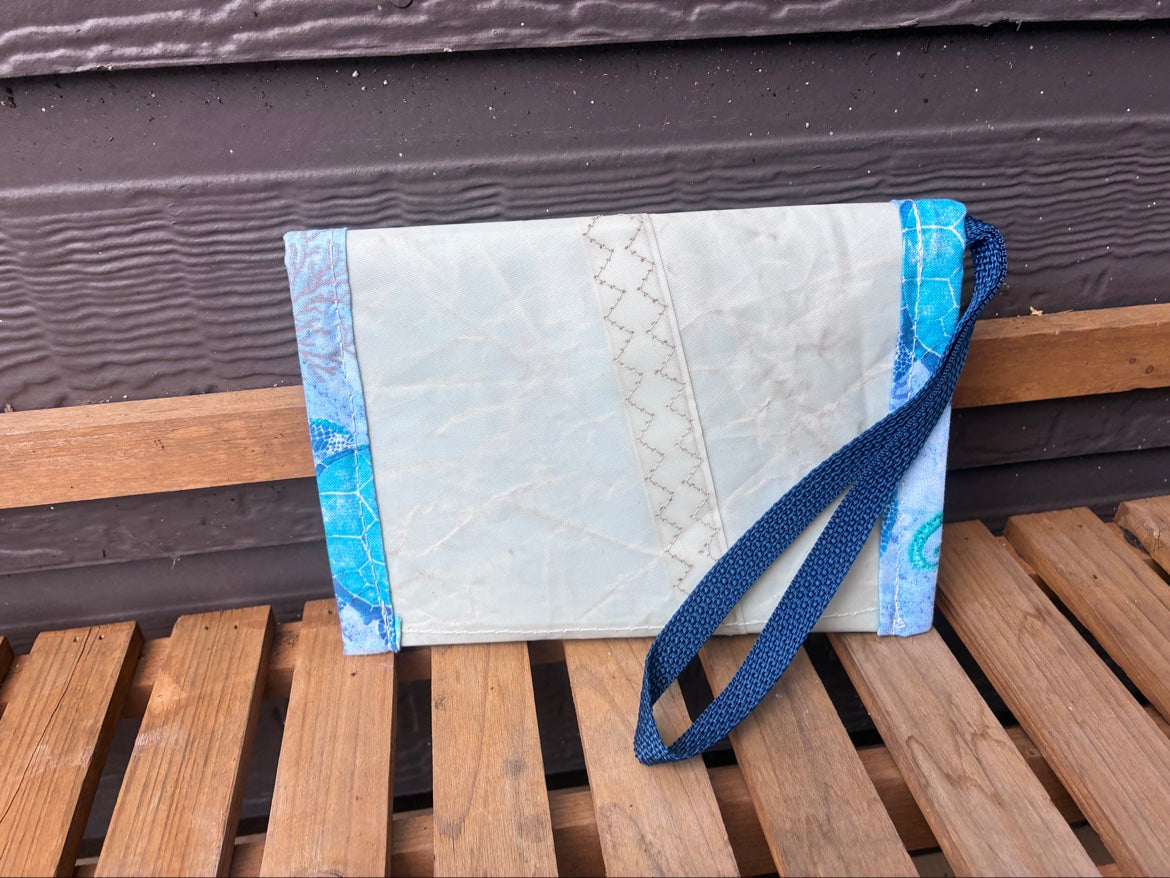 The Travel Wallet – Flat Sailcloth Wallet | J70 Sail, Anchor Lining | One of a Kind | Made from Real Sail