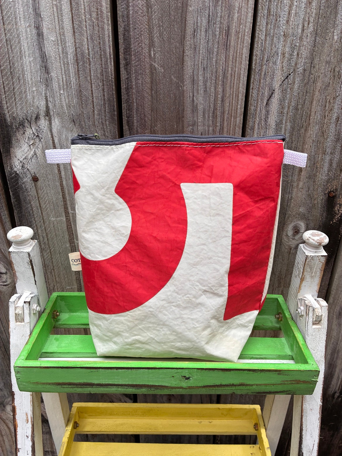 The Windward Pouch – Sailcloth Triangle Pouch | Red 53, Unlined | One of a Kind | Made from Real Sail