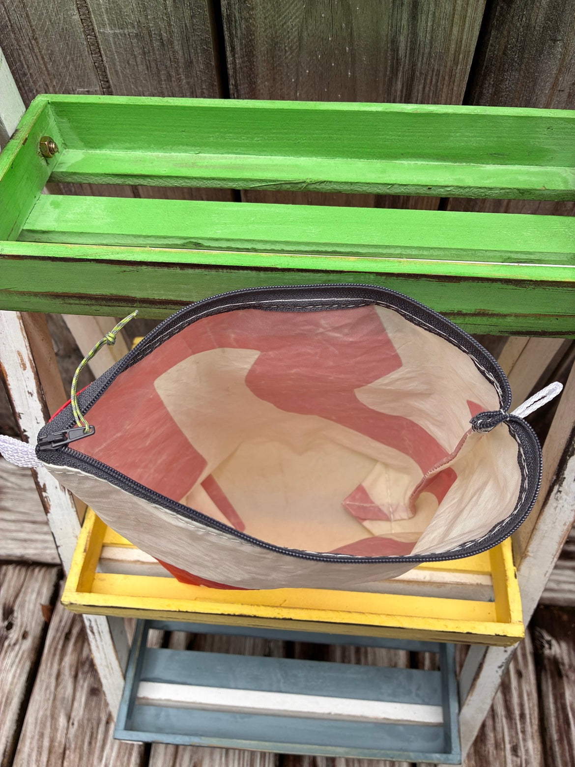 The Windward Pouch – Sailcloth Triangle Pouch | Red 53, Unlined | One of a Kind | Made from Real Sail
