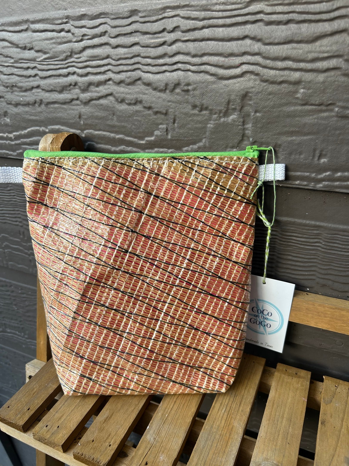 The Windward Pouch – Sailcloth Triangle Pouch | J105 Genoa, Pink Nylon Lining | One of a Kind | Made from Real Sail